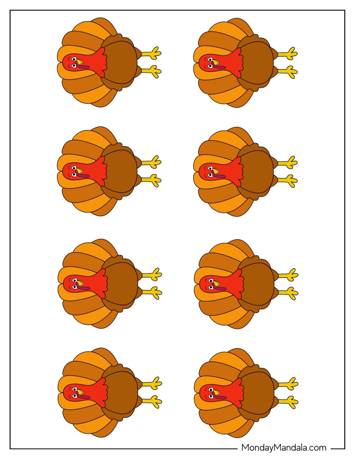 62 turkey templates (free pdf printables)